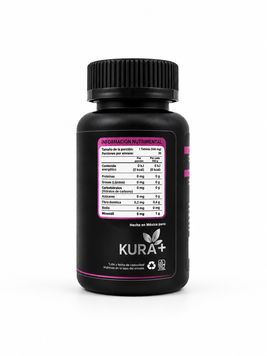 Suplemento Zana - Cápsulas De Minoxidil Mujer Kura+ (30 Días)
