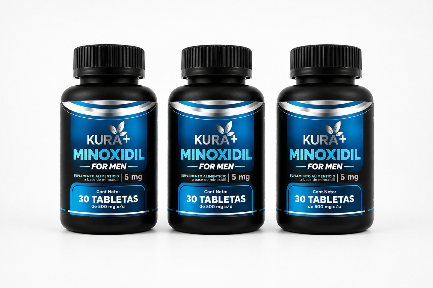 Pack 3 Unidades (90 Días) - Cápsulas De Minoxidil Hombre Kura+