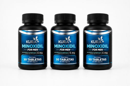 Pack 3 Unidades (90 Días) - Cápsulas De Minoxidil Hombre Kura+