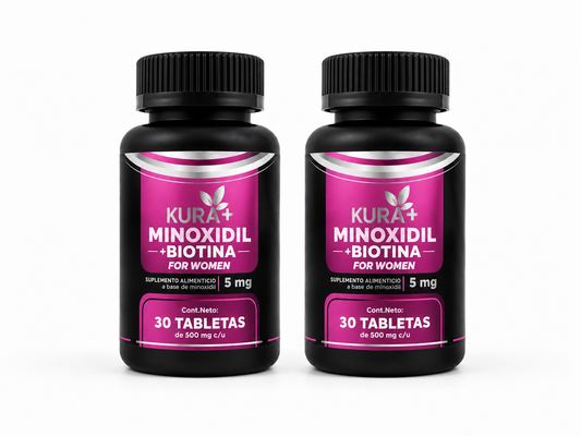 Pack 2 Unidades (60 Días) - Cápsulas De Minoxidil Mujer Kura+