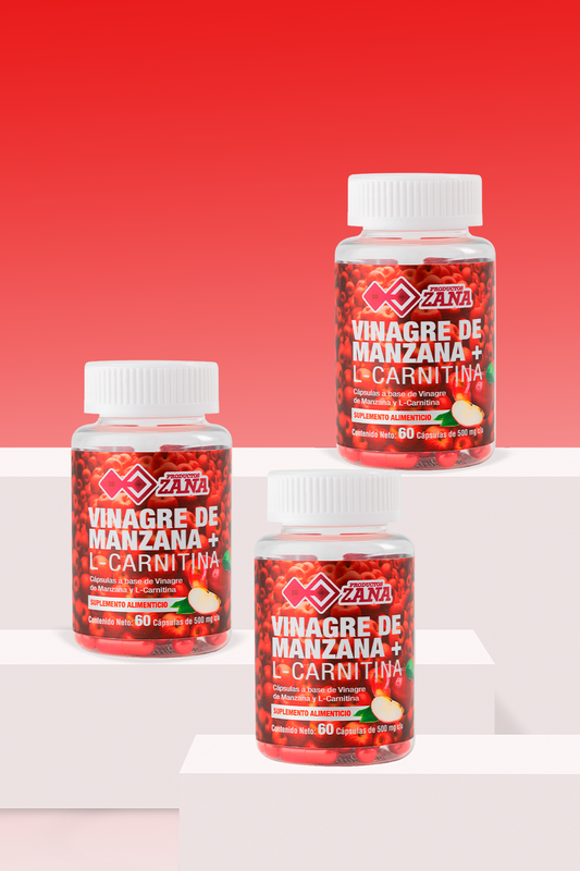 Pack 3 Unidades (90 Días) - Cápsulas Vinagre De Manzana Zana